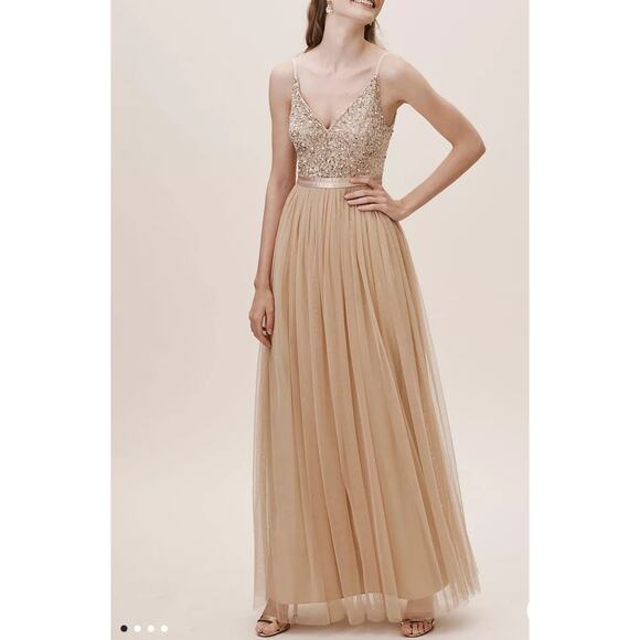 BHLDN Dresses & Skirts - BHLDN Avery Beaded Sequin Bridesmaid Dress 6